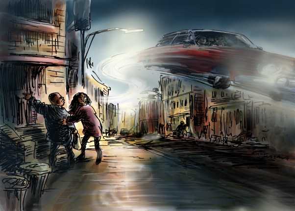 Fast car by Simon Kneebone