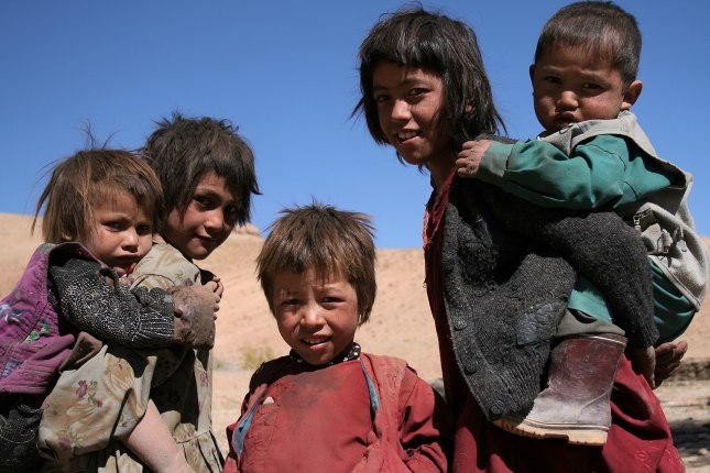 Hazara children in central Afghanistan