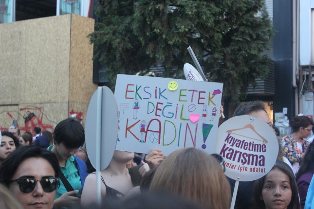 A poster from feminist protest in Turkey
