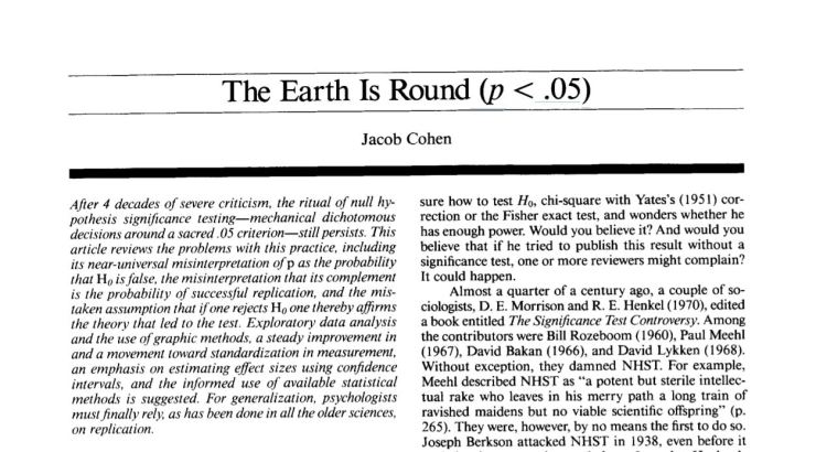 The Earth Is Round (p < .05)