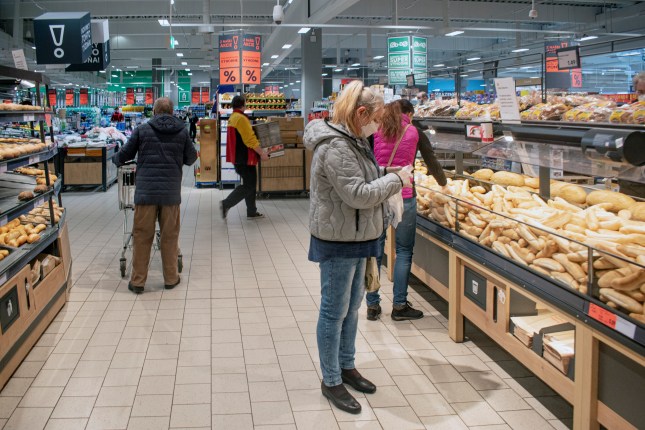 Supermarket during coronavirus pandemic