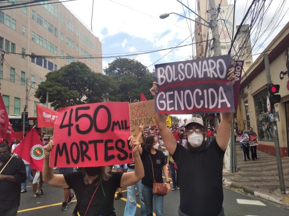 Protest against President Bolsonaro