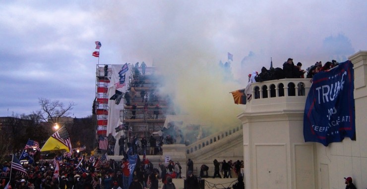 Tear Gas outside United States Capitol