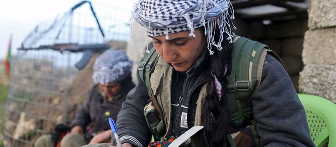 A female PKK fighters in northwest Iraq